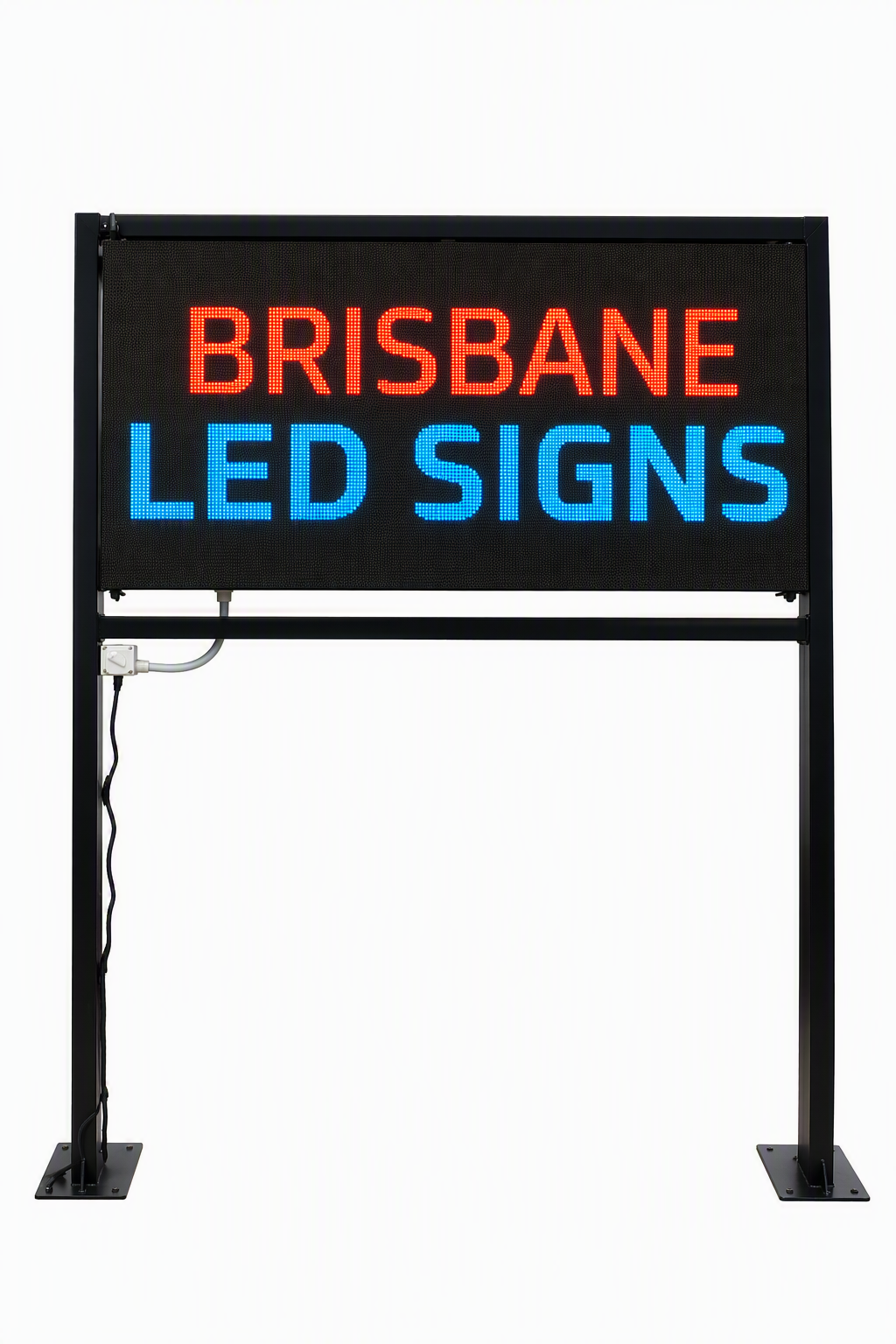 Fixed LED scoreboard installation at a sports venue