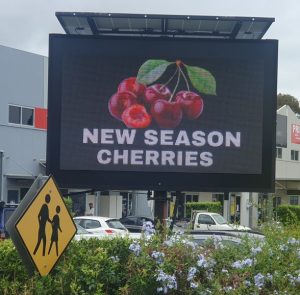 Solar powered LED trailer sign for hire in Brisbane